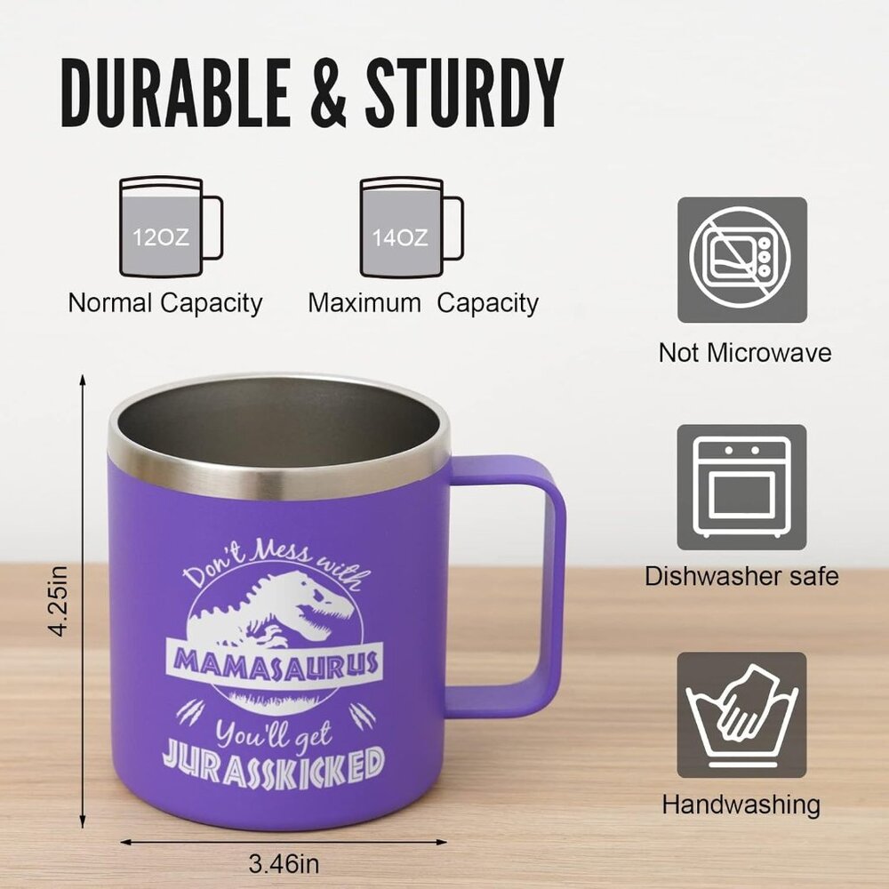 Mamasaurus Coffee Mug, Birthday Gifts for Women - Picture 7 of 9